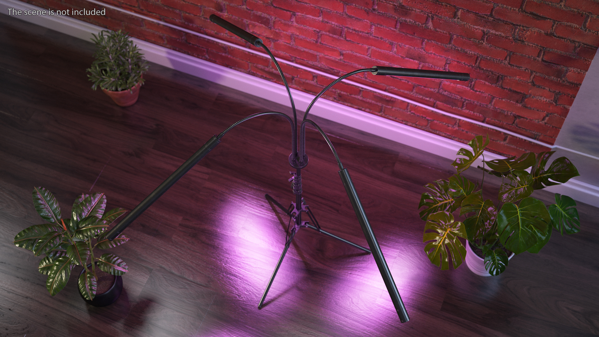 Grow LED Lamp with Short Stand Full Spectrum 3D model
