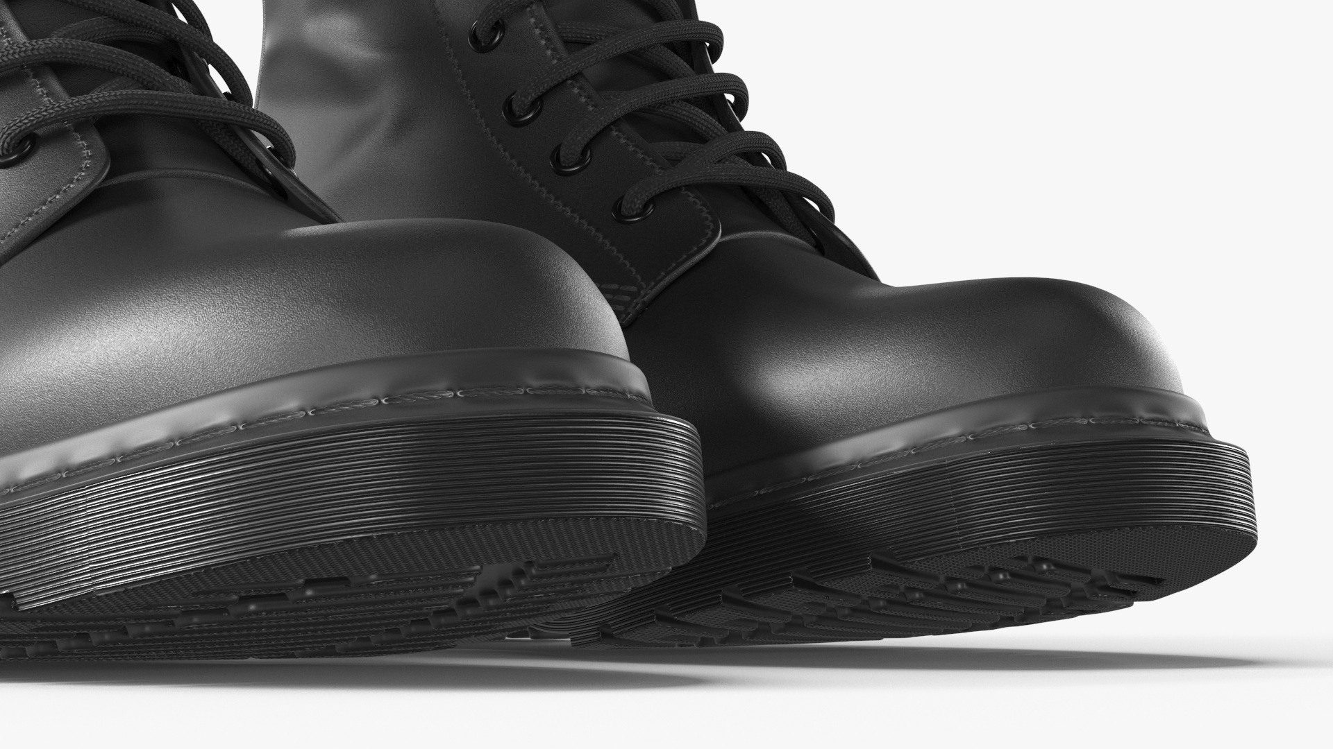 3D Dr Martens 1460 Mono Smooth Black model
