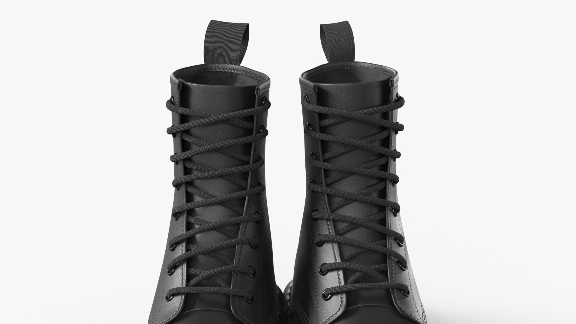 3D Dr Martens 1460 Mono Smooth Black model