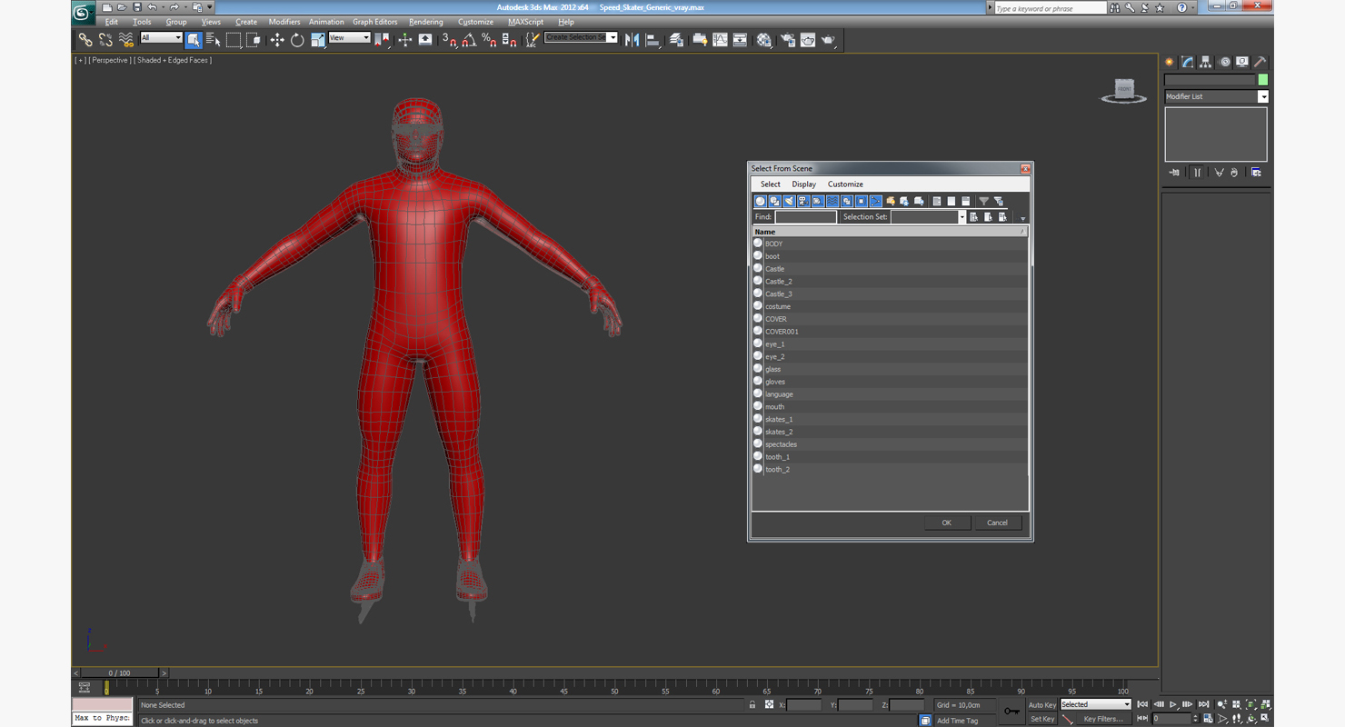 3D model Speed Skater Generic