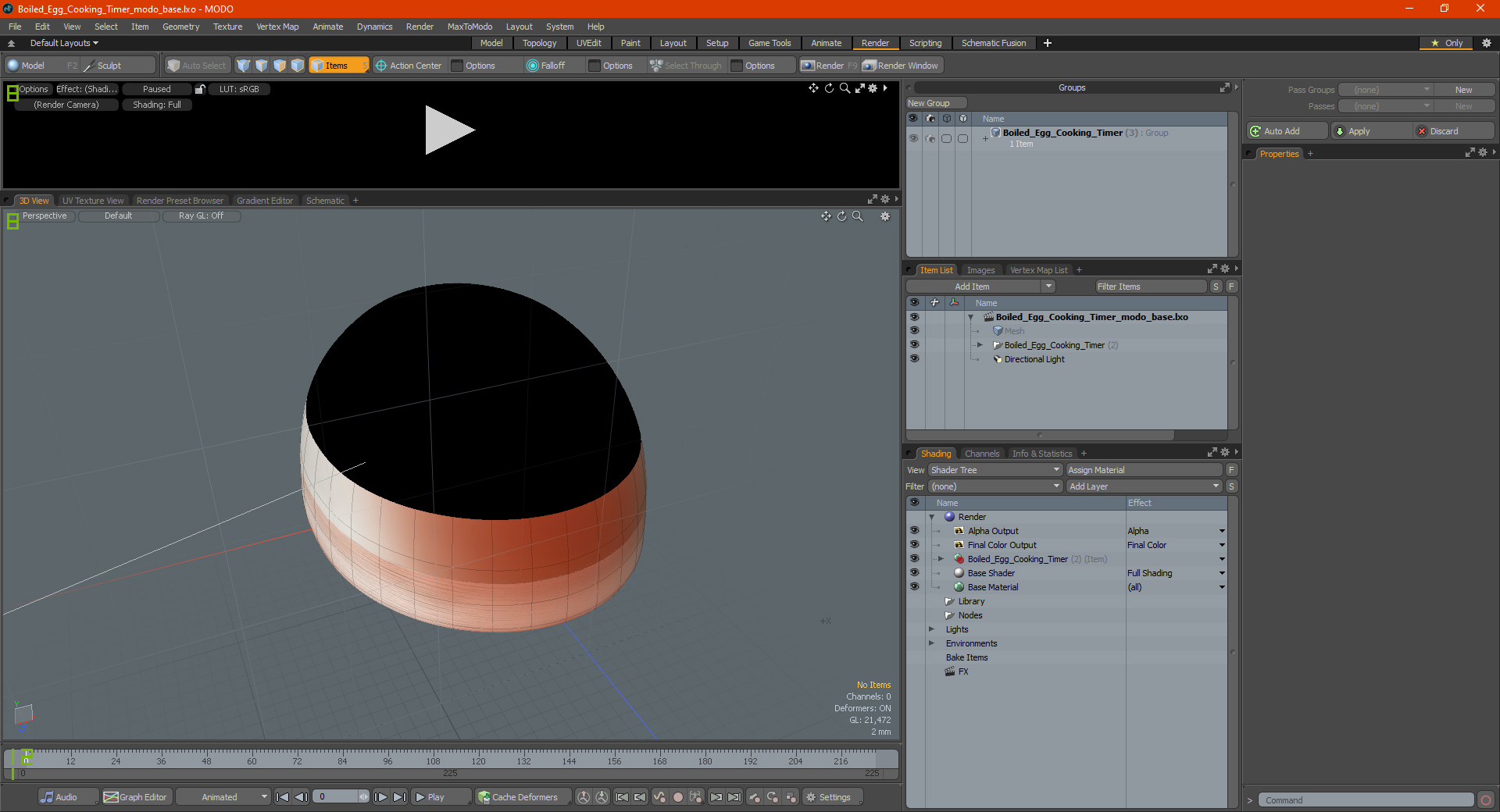 Boiled Egg Cooking Timer 3D model