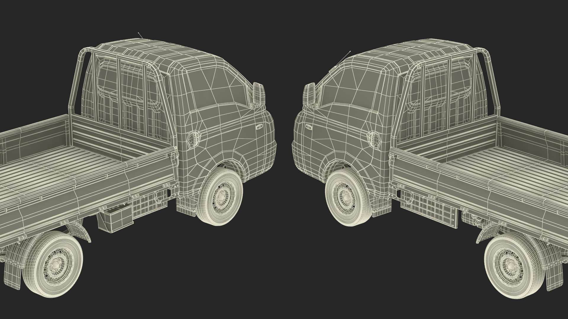 Flatbed Truck Hyundai HR 2023 3D model