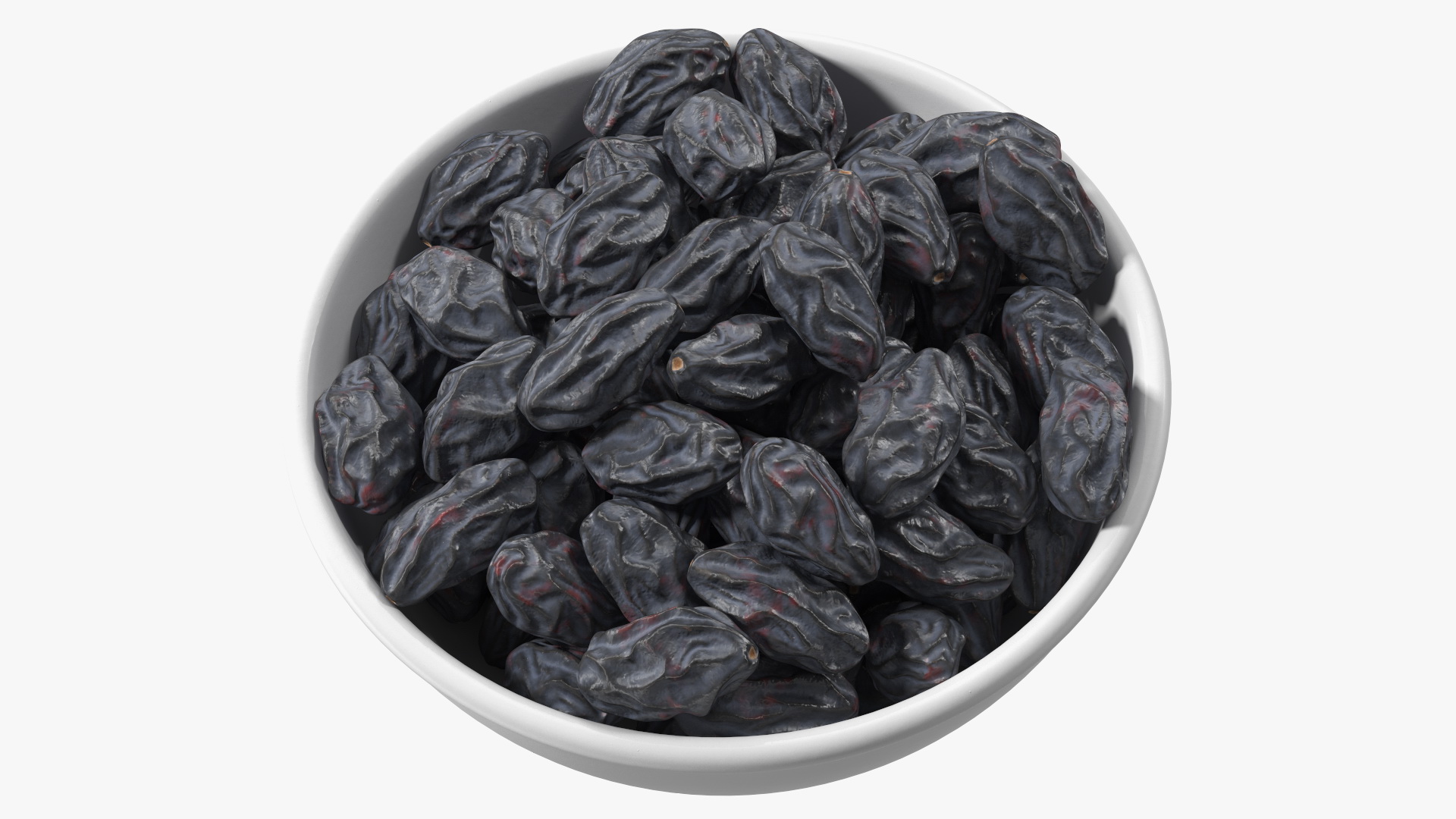 3D model Bowl of Black Dry Raisins