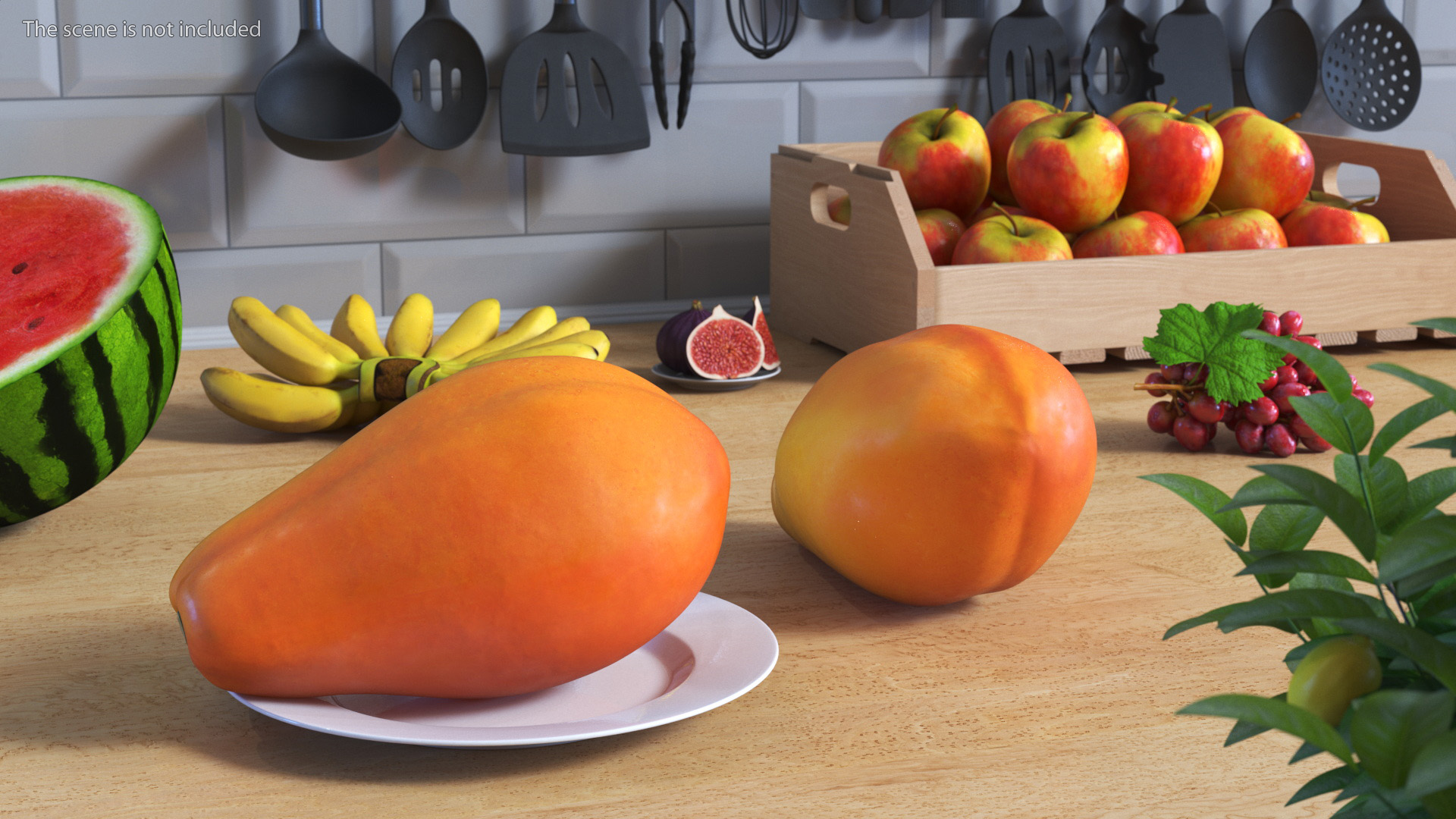 Papaya Fruit Orange 3D model