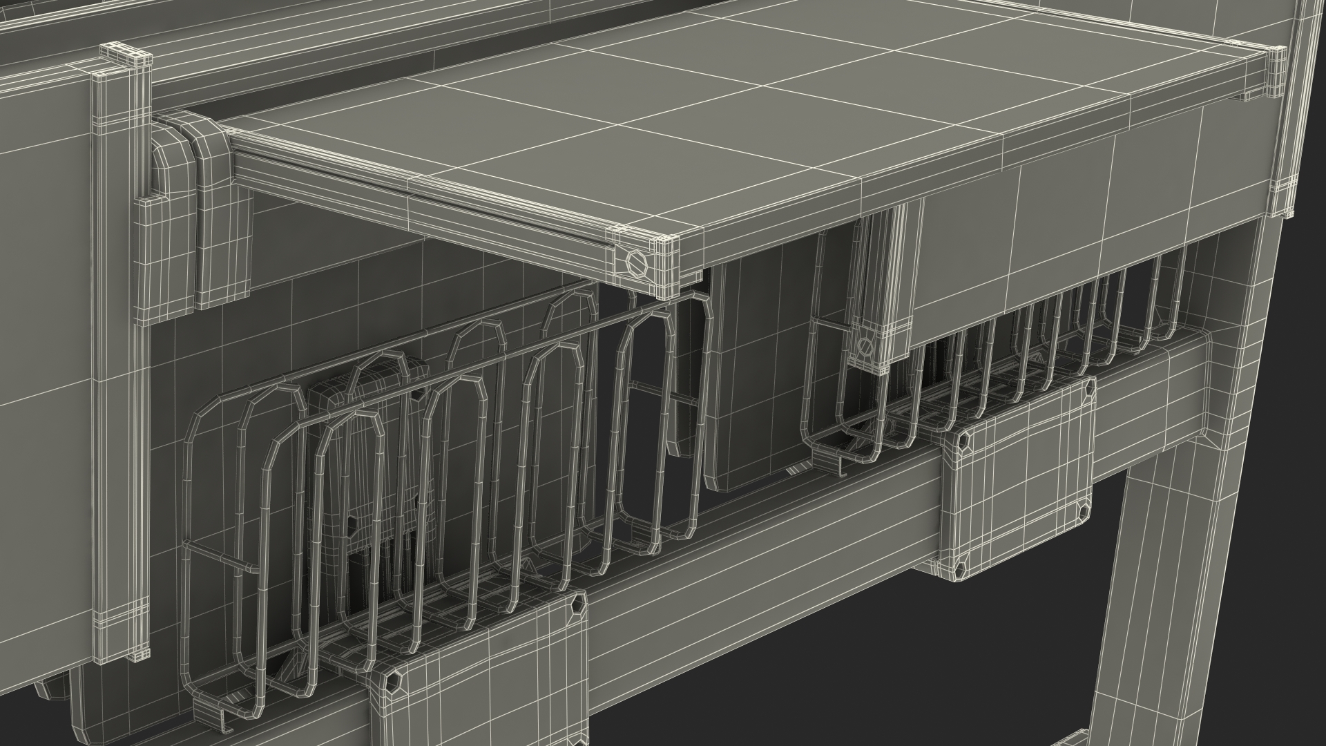 University Seating System Set Six Seats 3D model