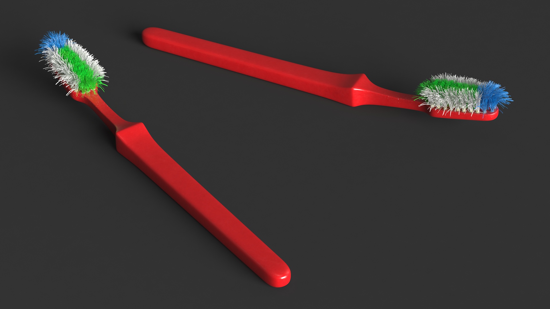 3D Used Dirty Toothbrush