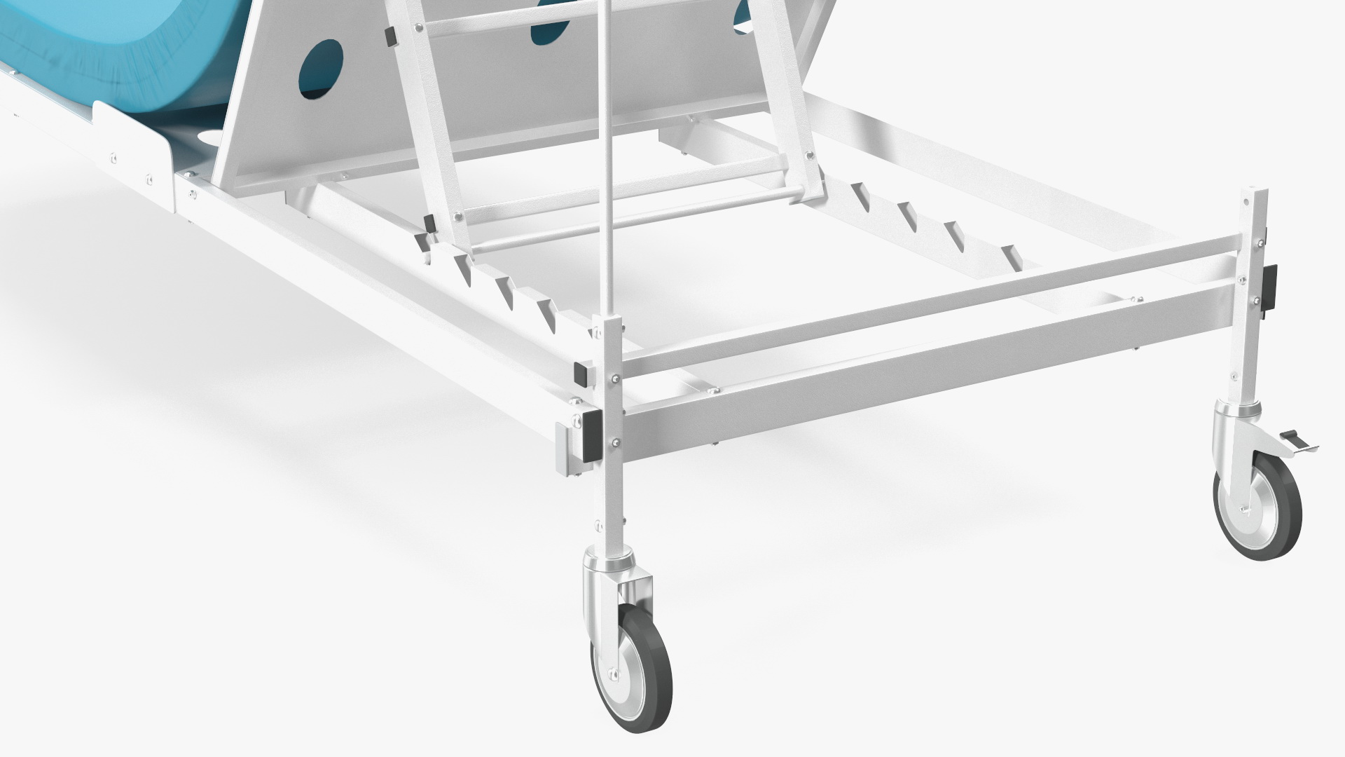 Hospital Bed with Mattress 60 Degrees 3D