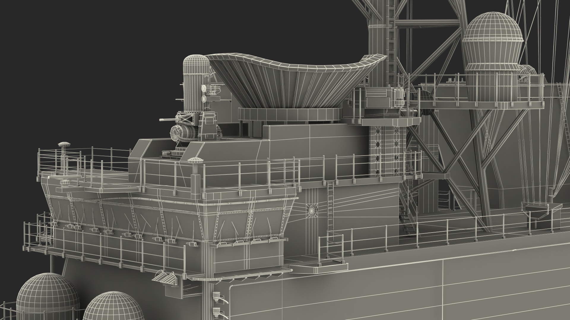 3D model Military Ship Bridge