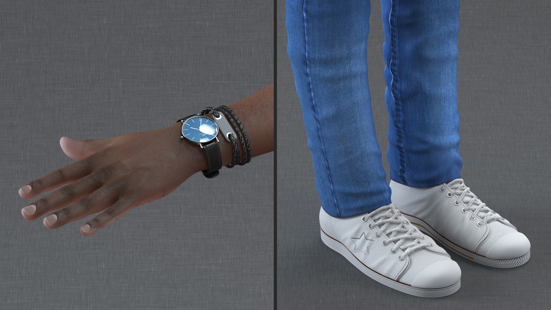 3D model Teenager Light Skin Street Outfit T Pose