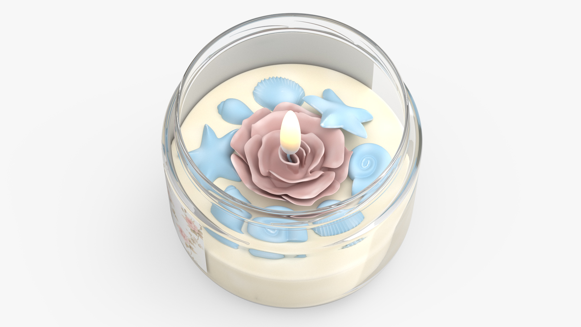 3D model Glass Jar Candle ReStory Fire Burns