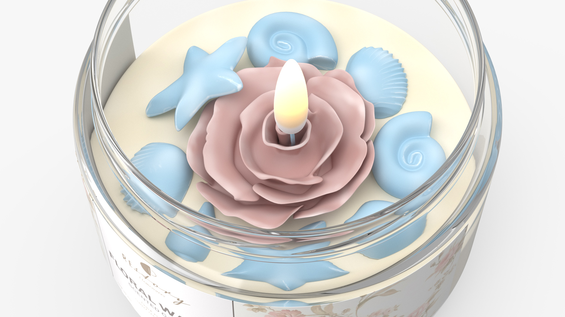3D model Glass Jar Candle ReStory Fire Burns