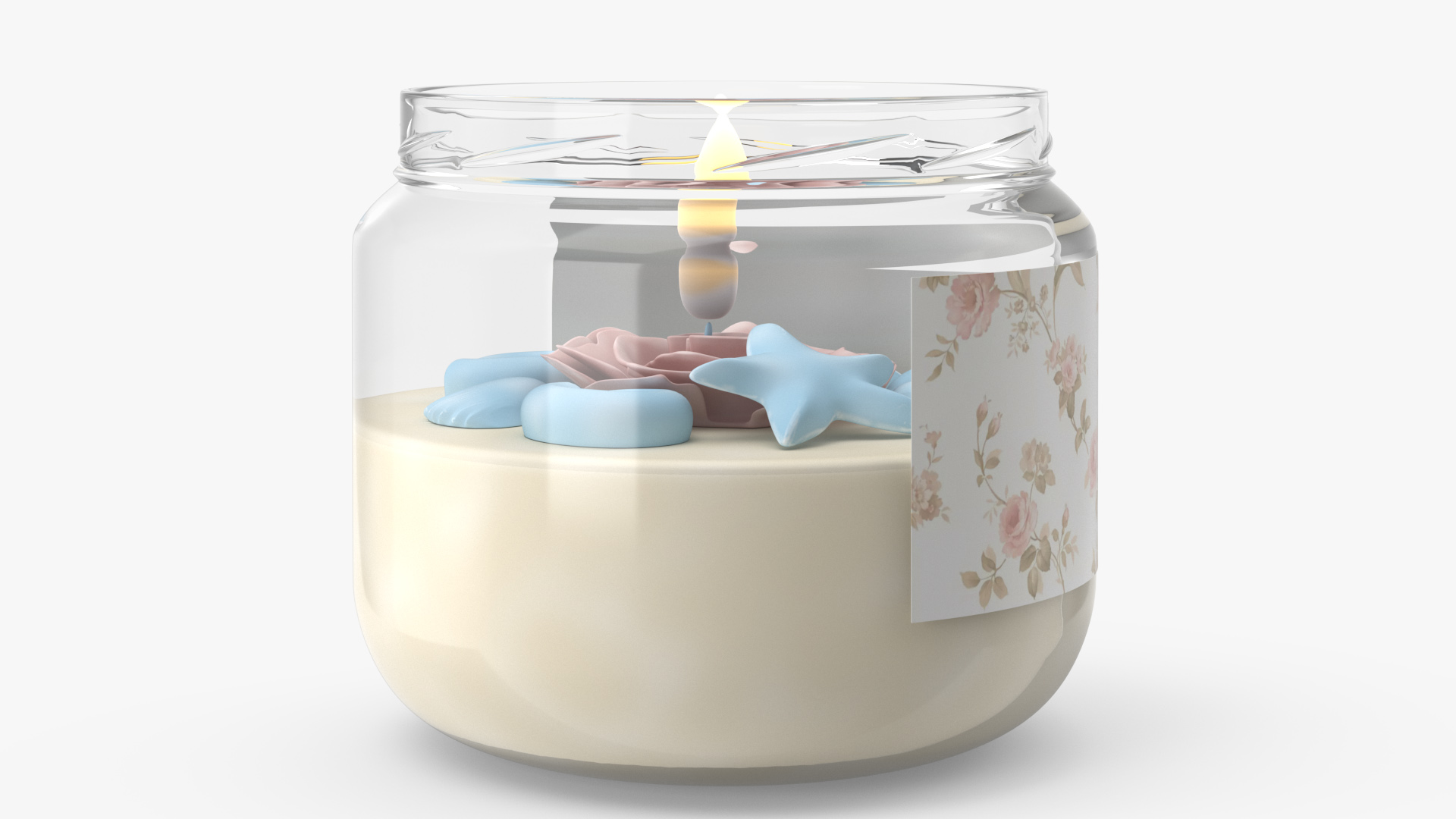 3D model Glass Jar Candle ReStory Fire Burns