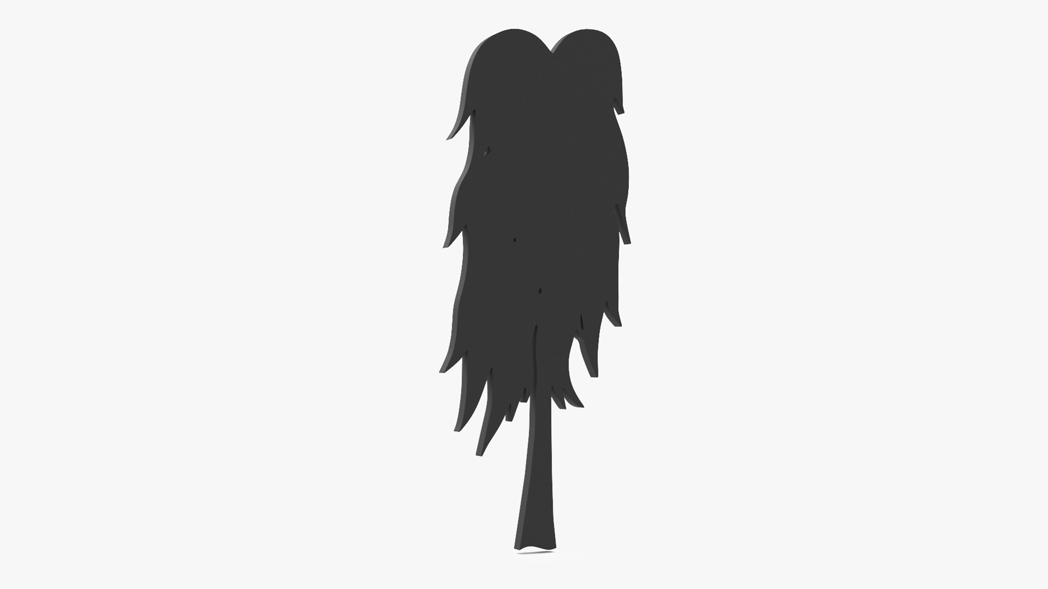 3D Birch Tree Silhouette