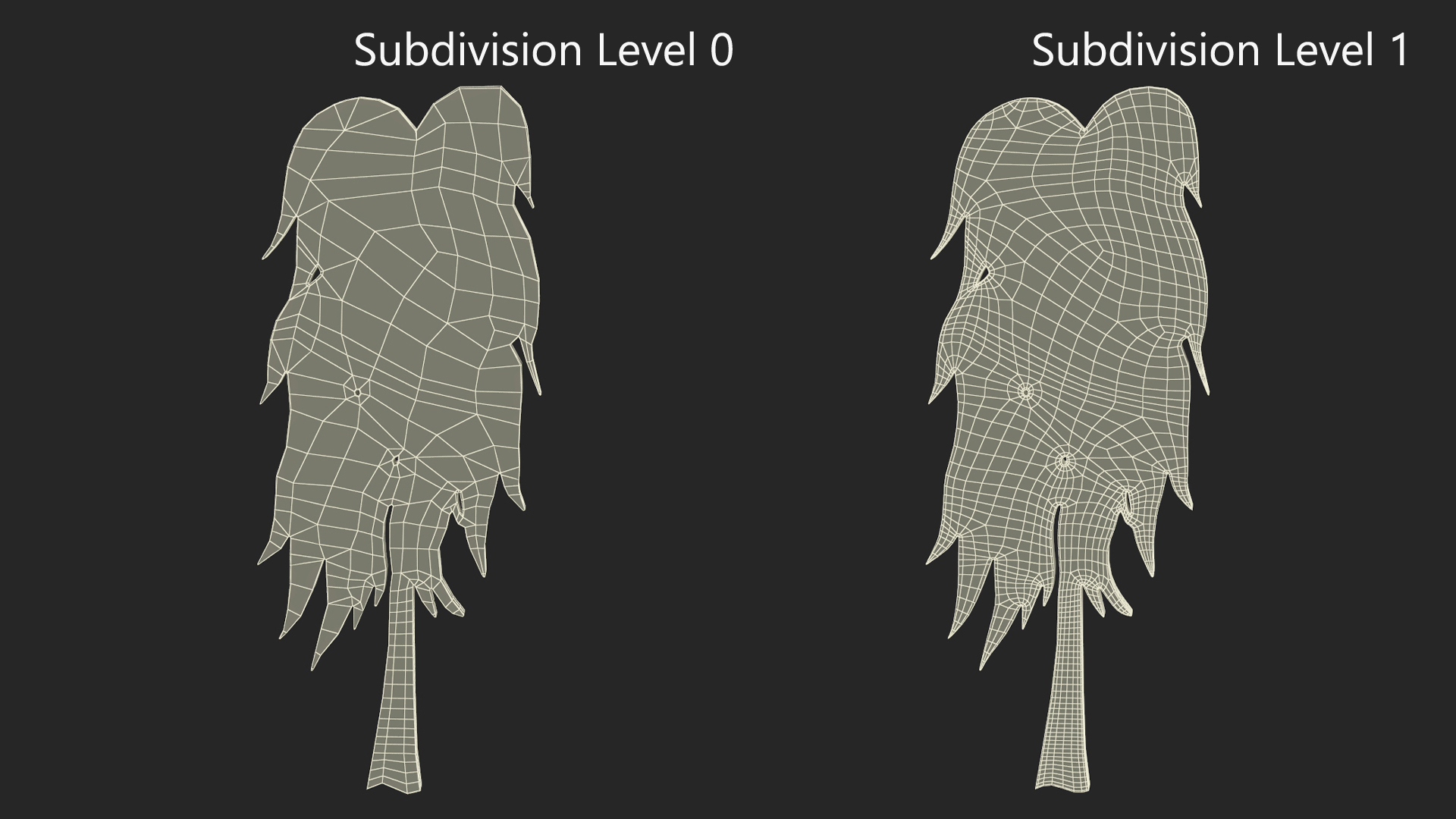 3D Birch Tree Silhouette