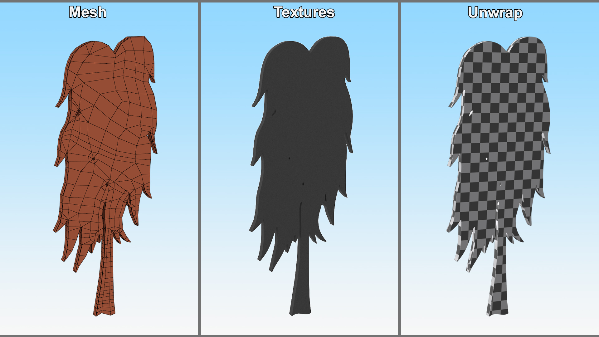 3D Birch Tree Silhouette
