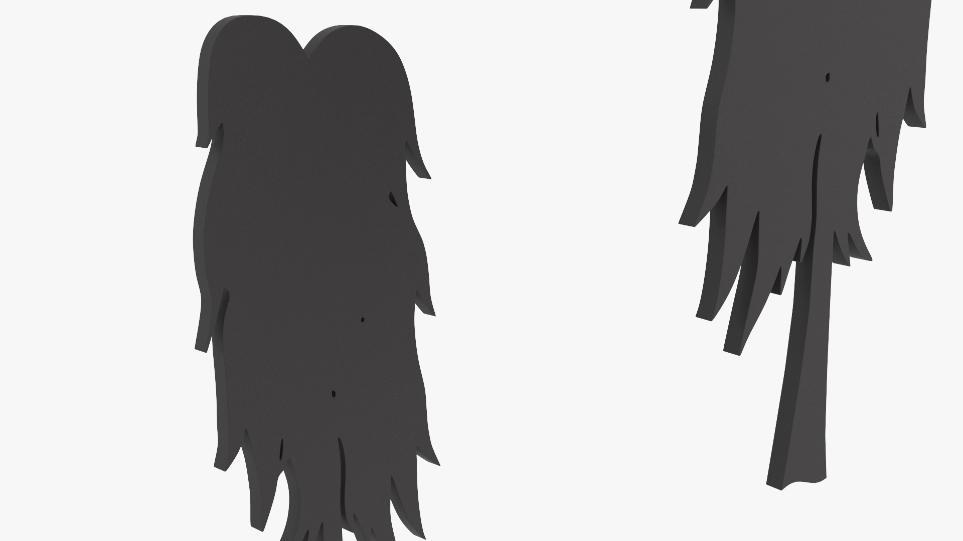 3D Birch Tree Silhouette