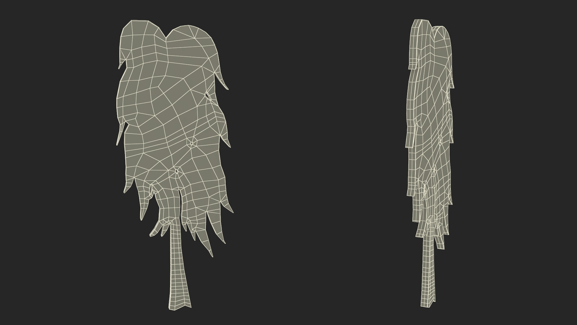 3D Birch Tree Silhouette