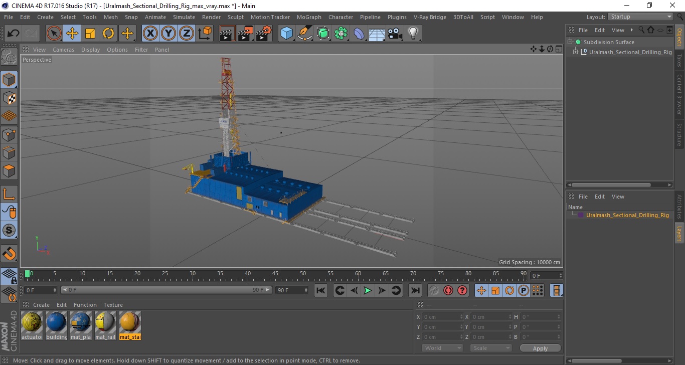 3D Uralmash Sectional Drilling Rig
