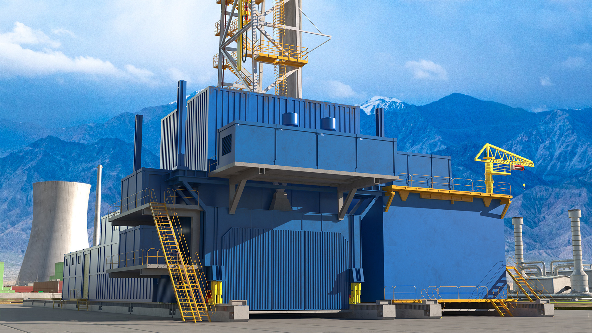 3D Uralmash Sectional Drilling Rig