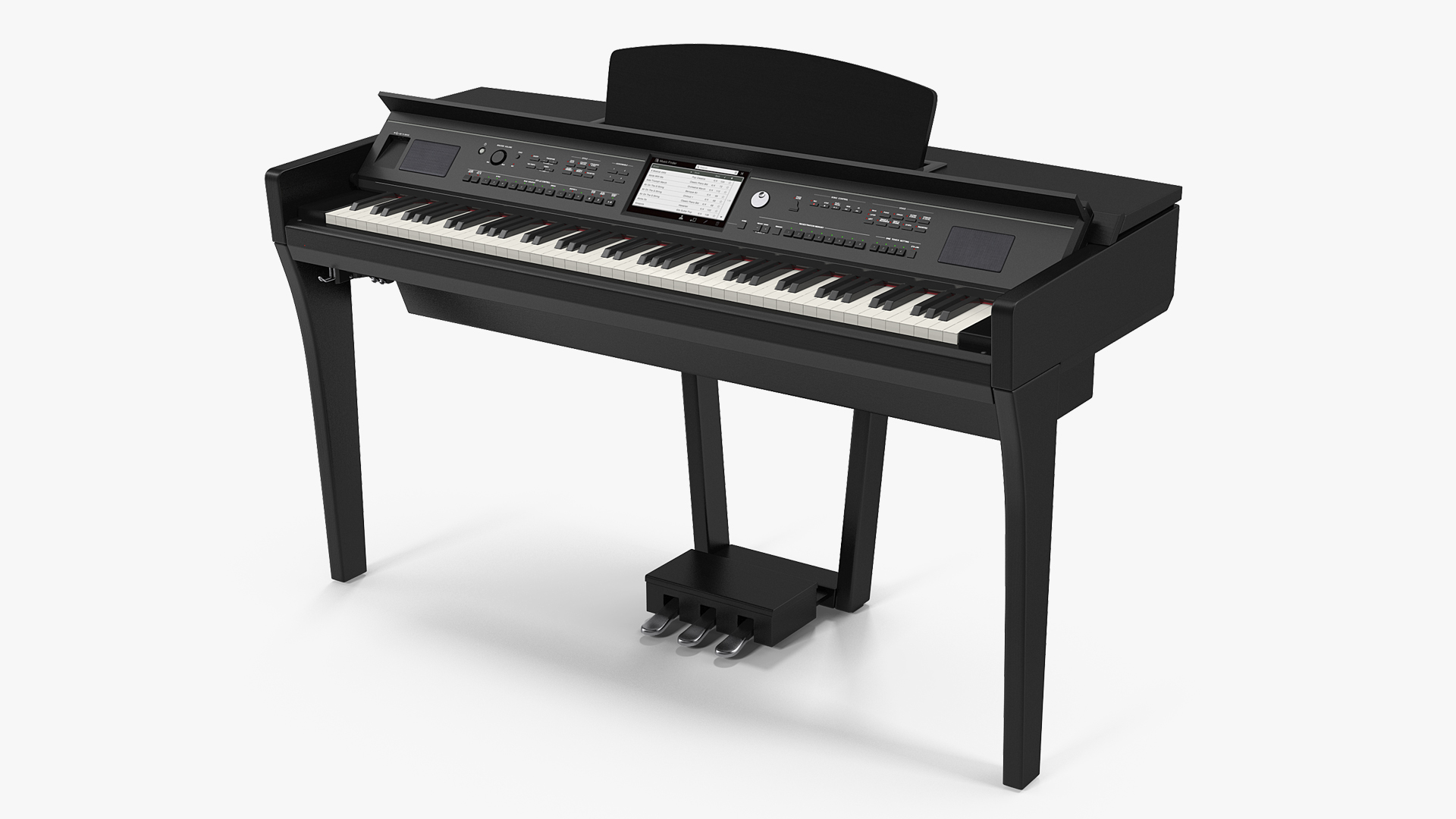 Professional Digital Piano Black 3D