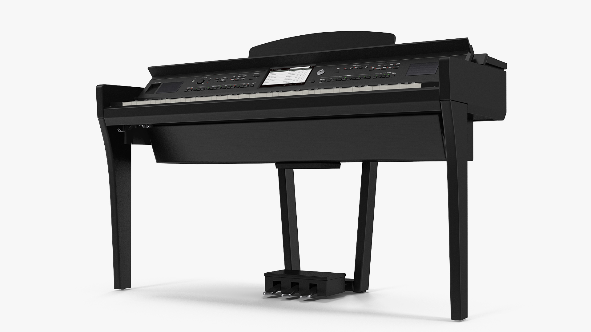 Professional Digital Piano Black 3D