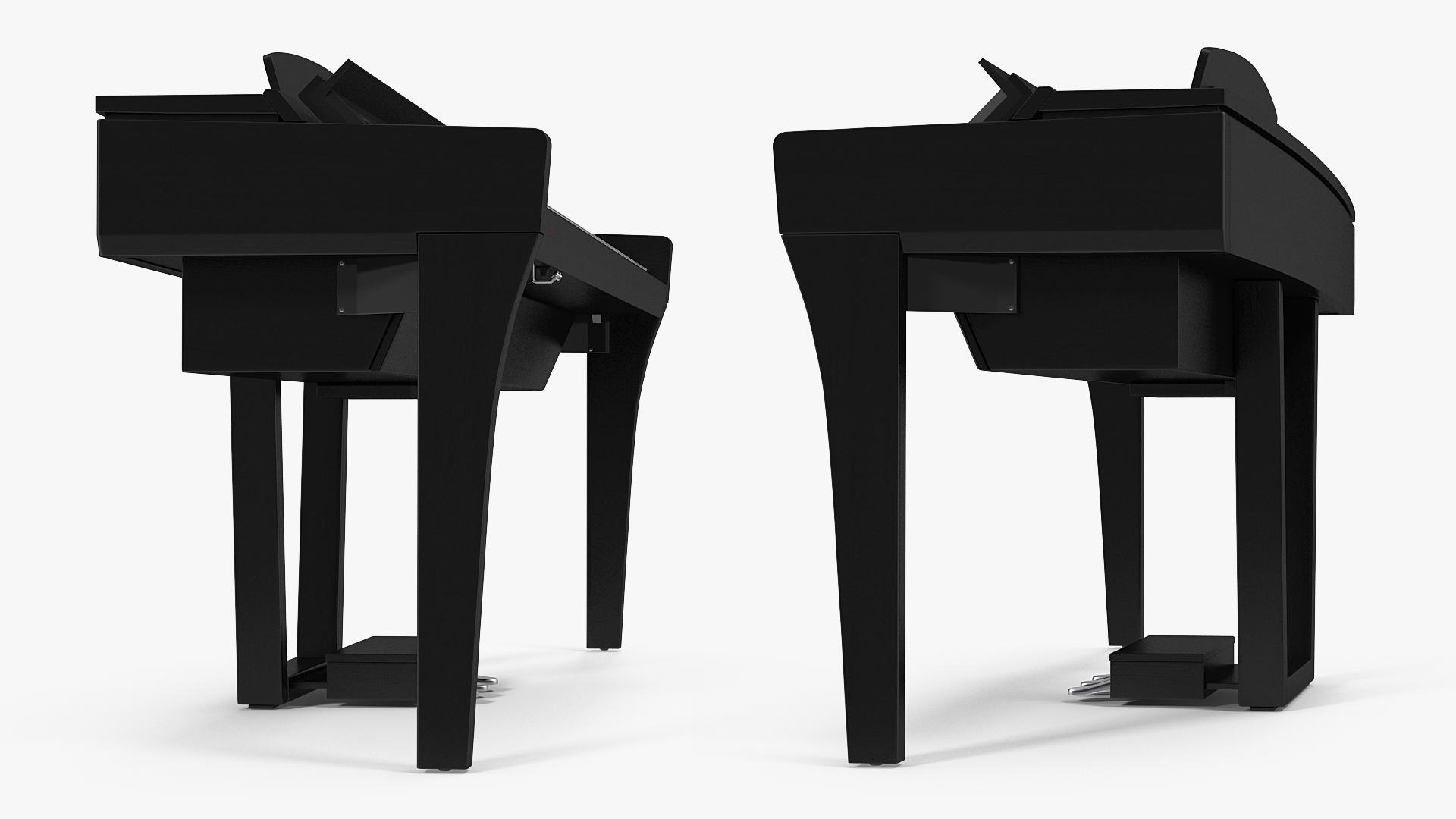 Professional Digital Piano Black 3D