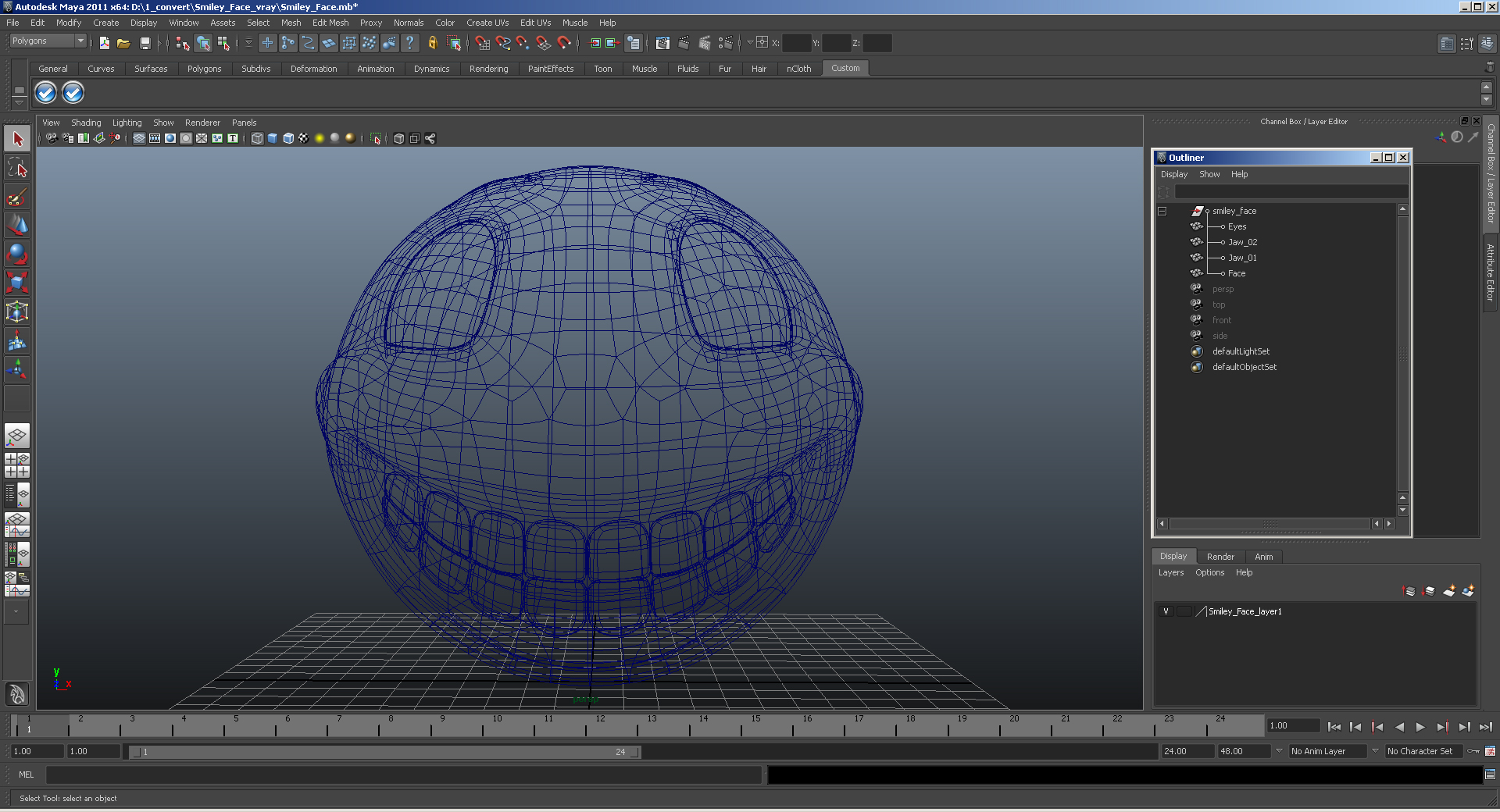 3D smiley face