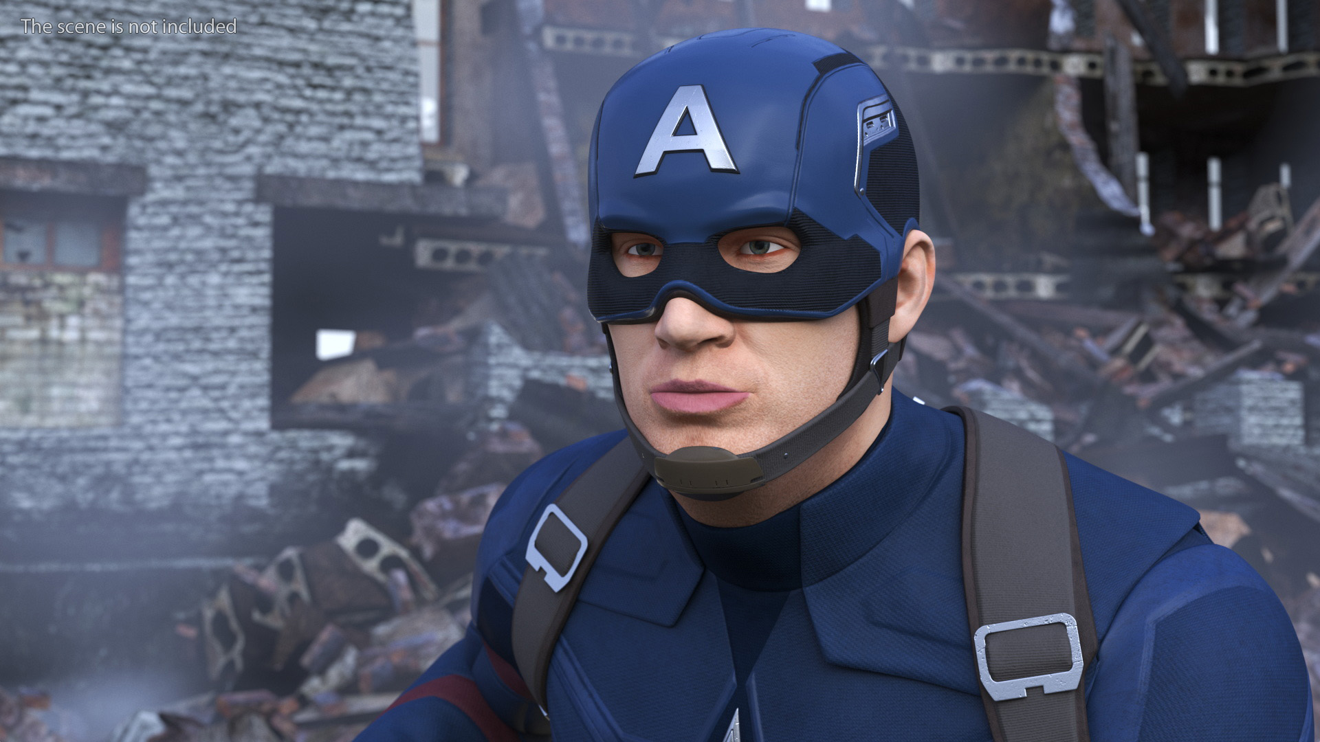 3D Character Captain America Rigged for Maya