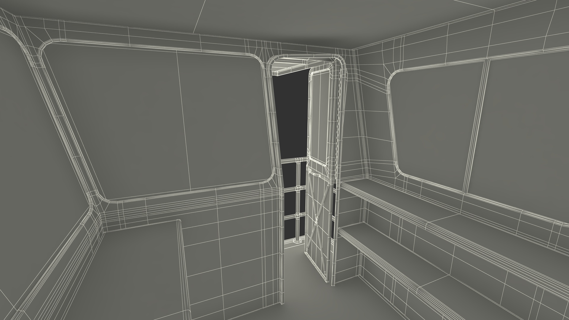 3D White Lifeguard Station model