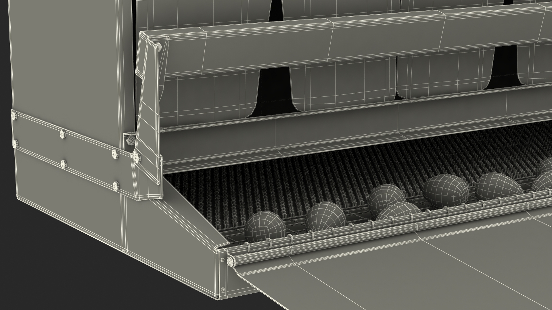 Large Reversible Rollaway Nest Box with Eggs 3D model
