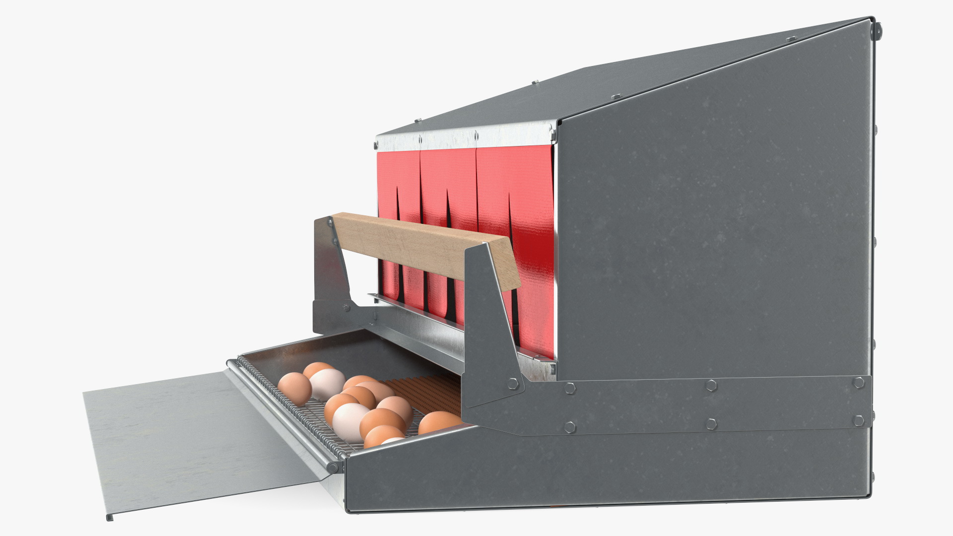 Large Reversible Rollaway Nest Box with Eggs 3D model