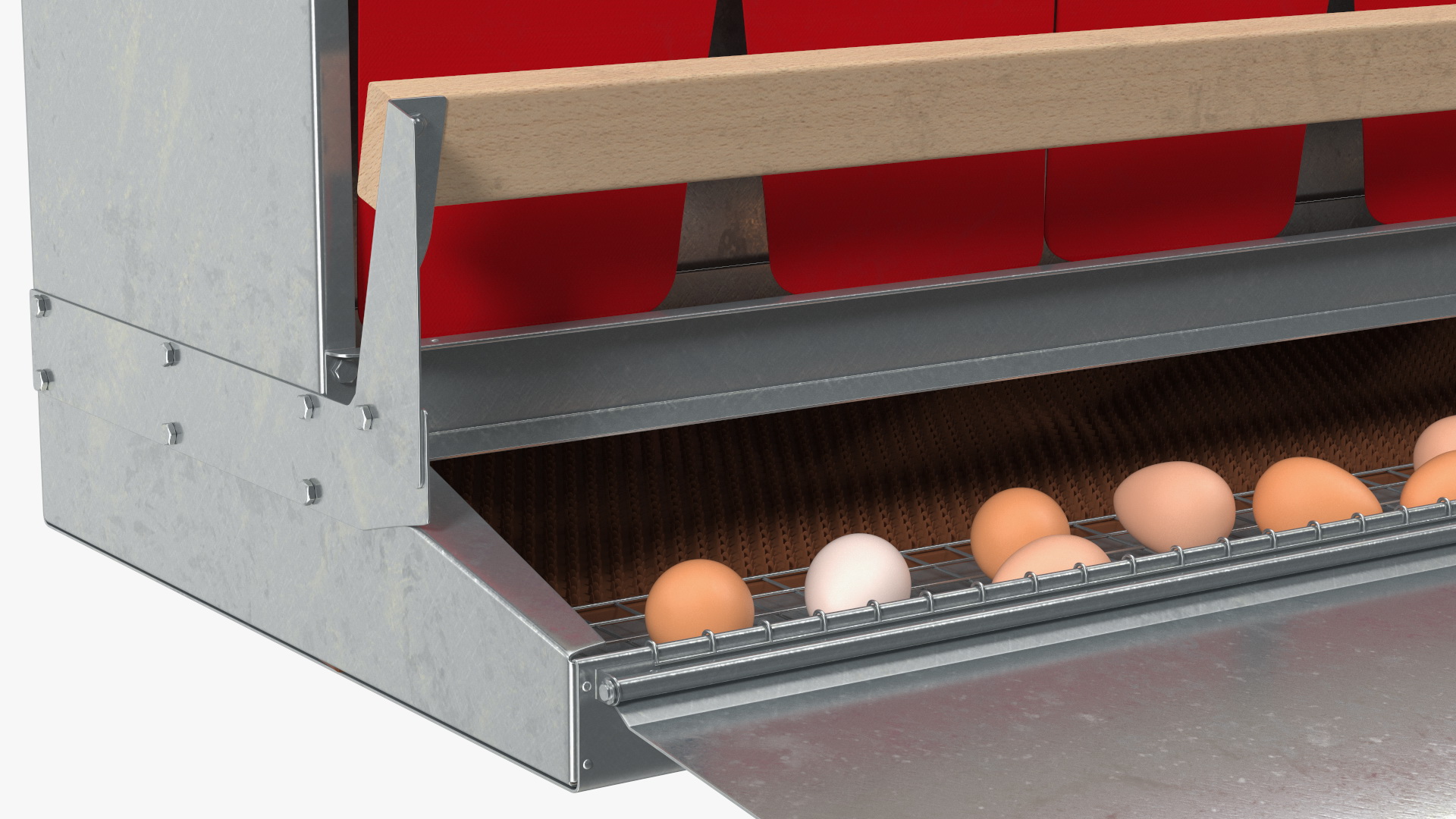 Large Reversible Rollaway Nest Box with Eggs 3D model