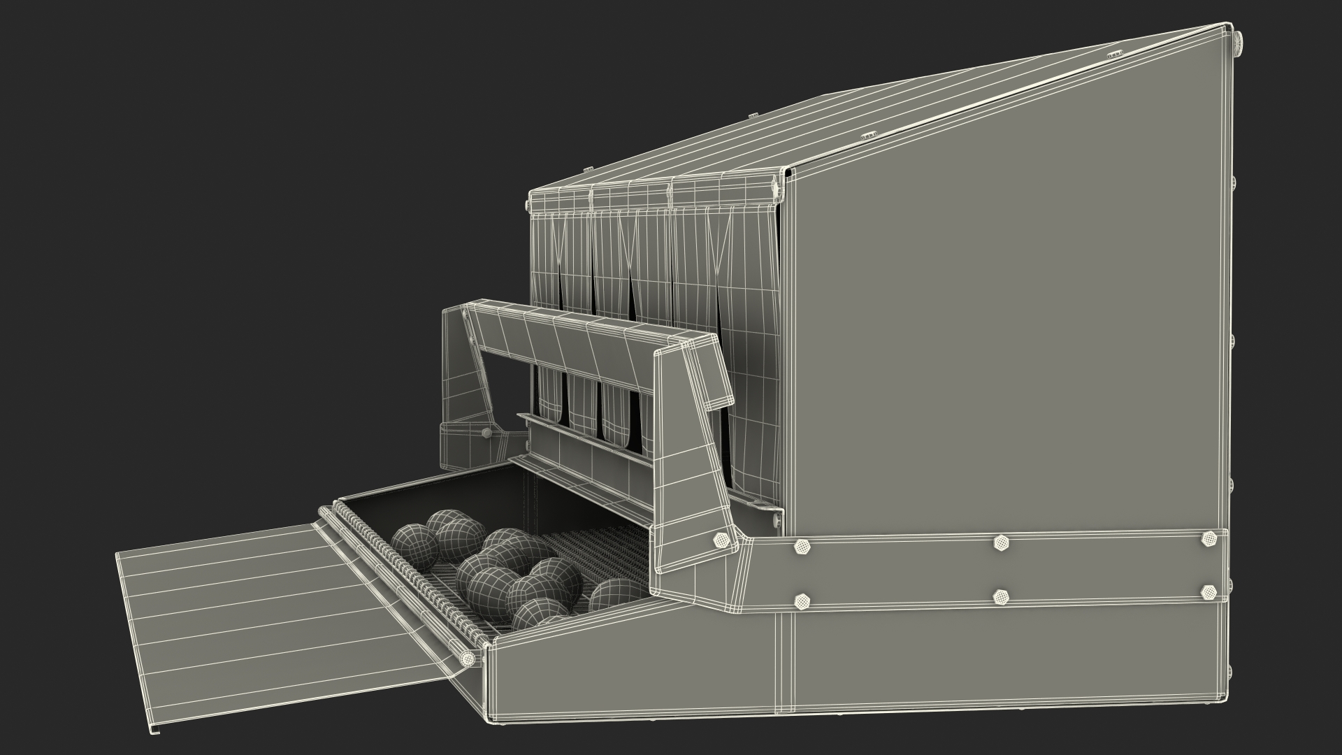 Large Reversible Rollaway Nest Box with Eggs 3D model