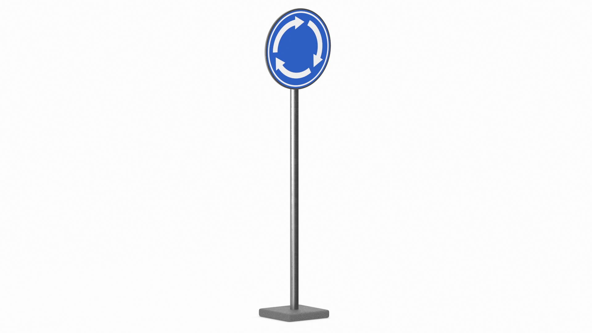 3D model Road Sign Roundabout