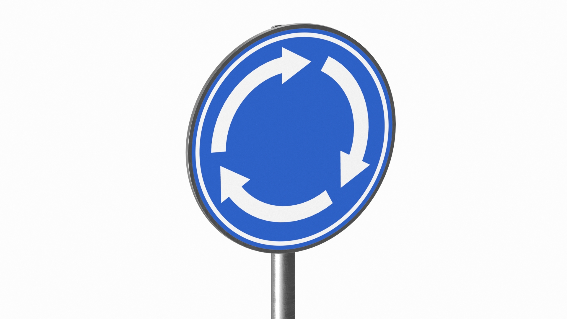 3D model Road Sign Roundabout