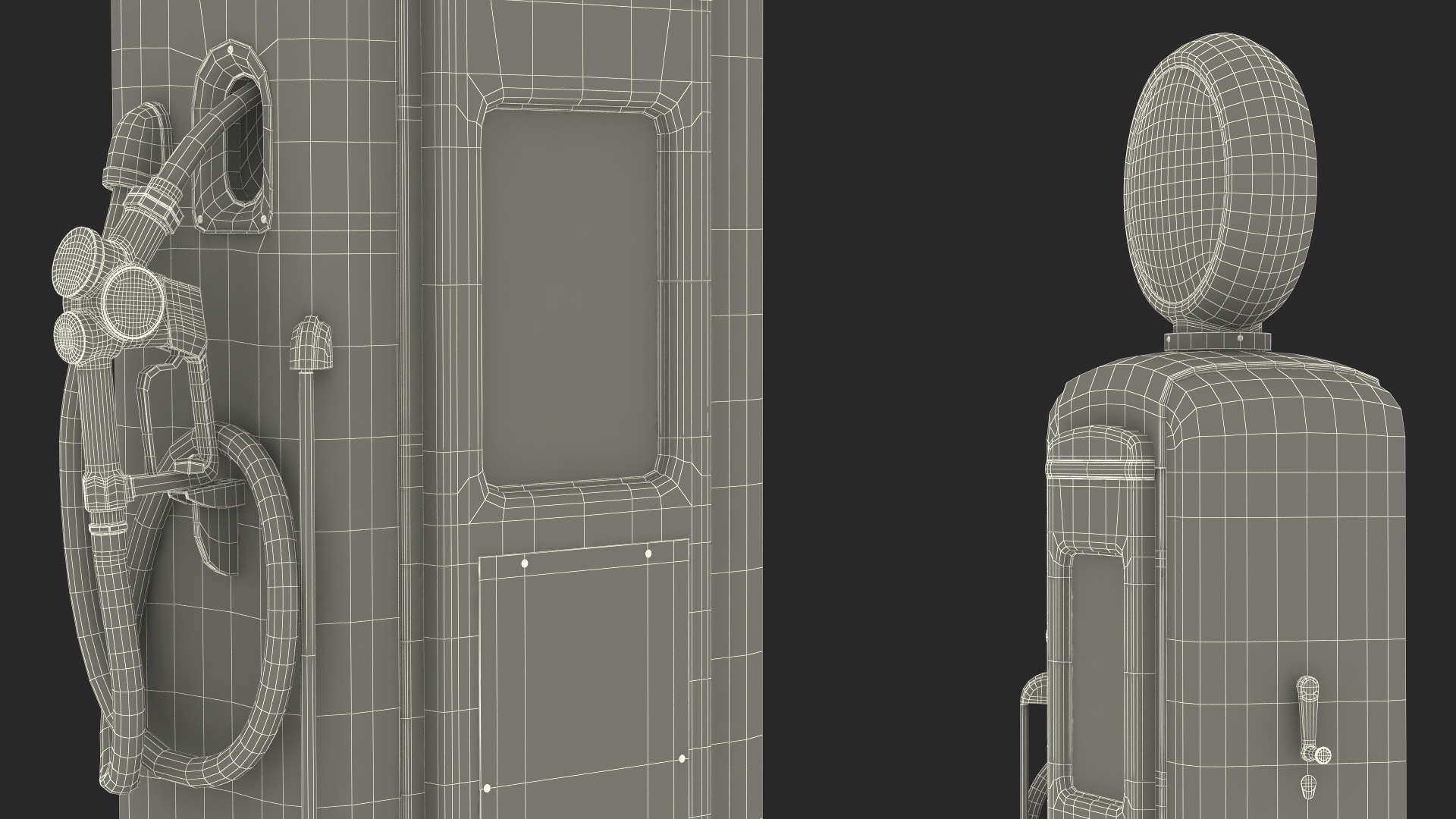 Vintage Classic Gas Pump 3D model