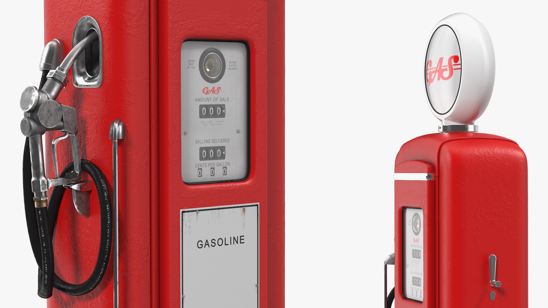 Vintage Classic Gas Pump 3D model