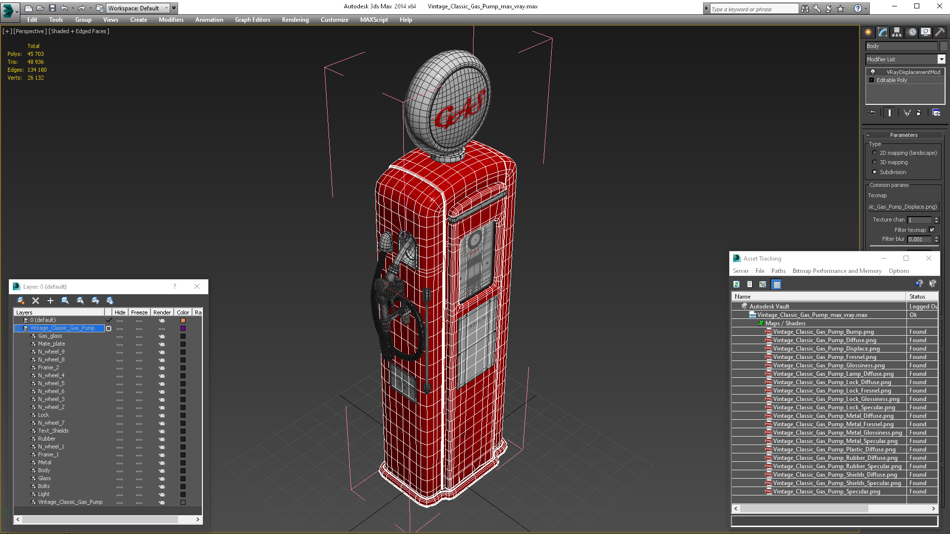 Vintage Classic Gas Pump 3D model