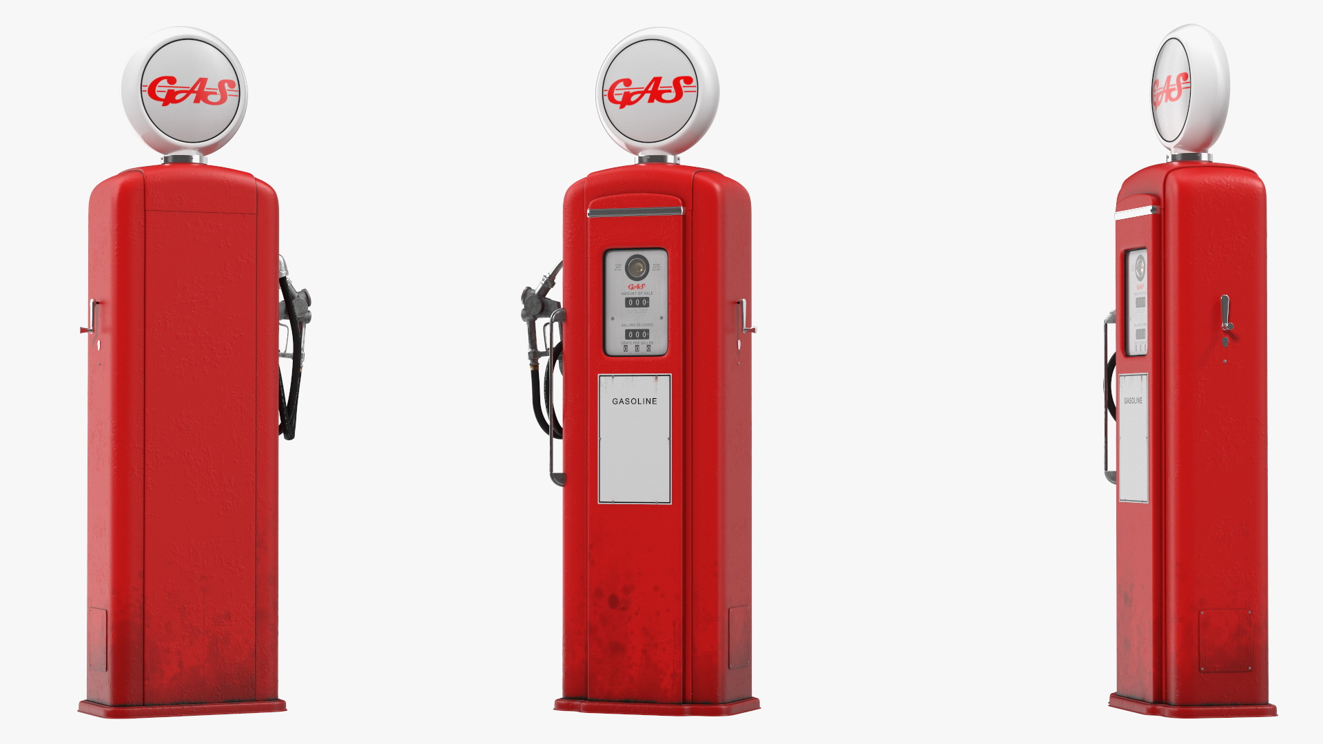 Vintage Classic Gas Pump 3D model
