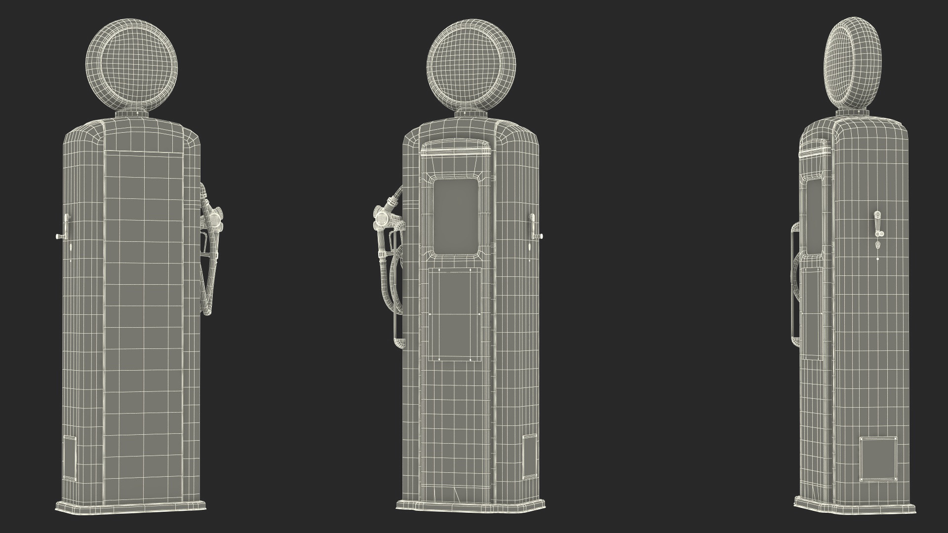 Vintage Classic Gas Pump 3D model