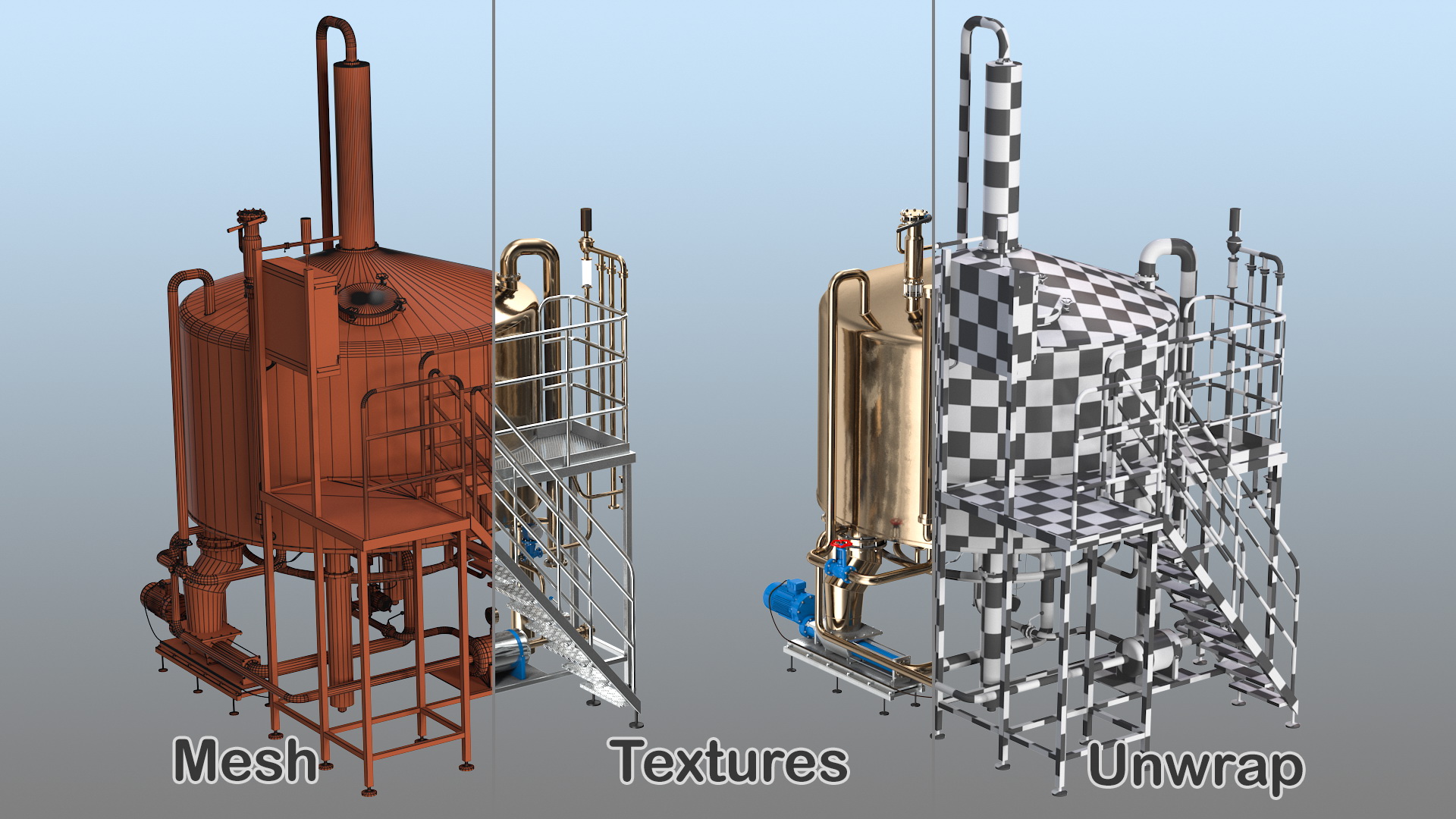 Alcohol Production Plant 3D model