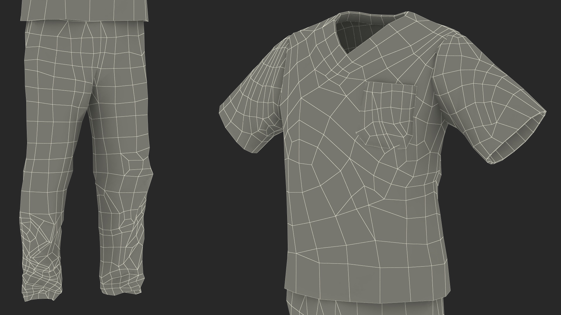 Dr Dress Scrub Suit for Man 3D