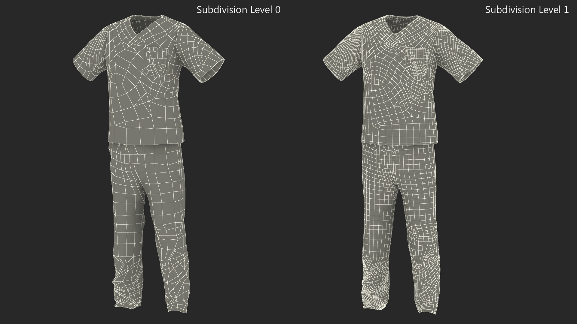 Dr Dress Scrub Suit for Man 3D
