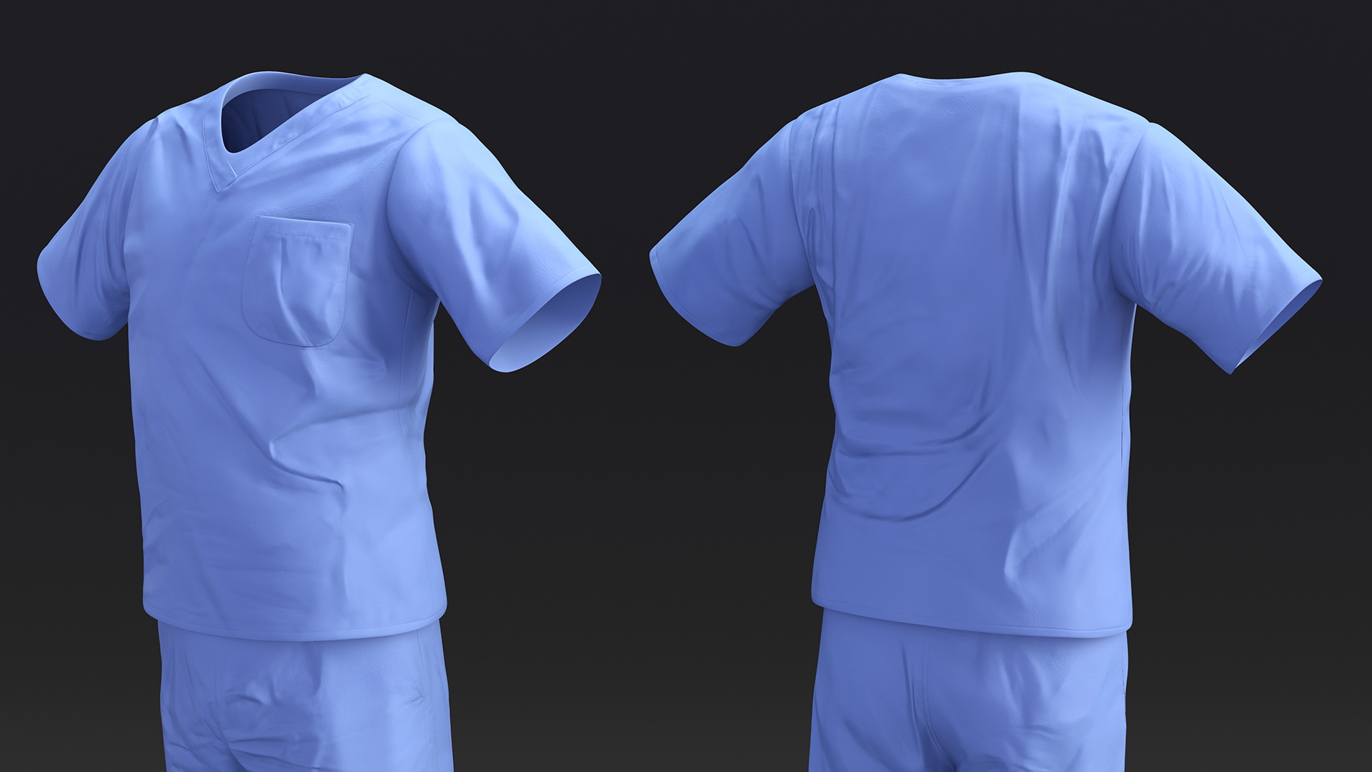 Dr Dress Scrub Suit for Man 3D
