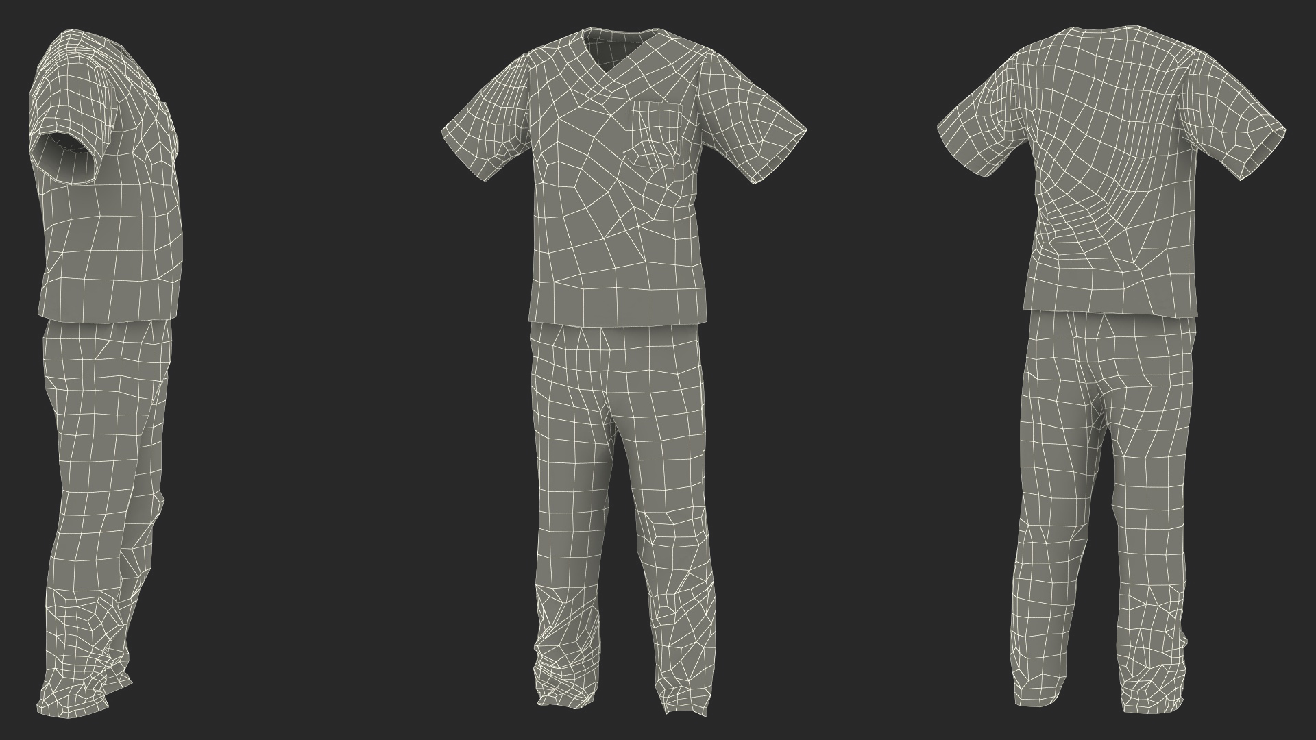Dr Dress Scrub Suit for Man 3D