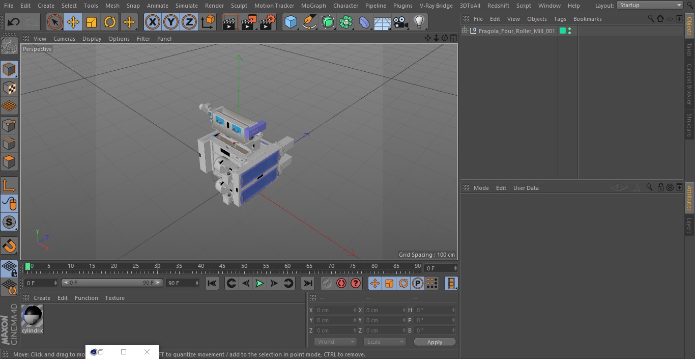 Fragola Four Roller Mill 3D model