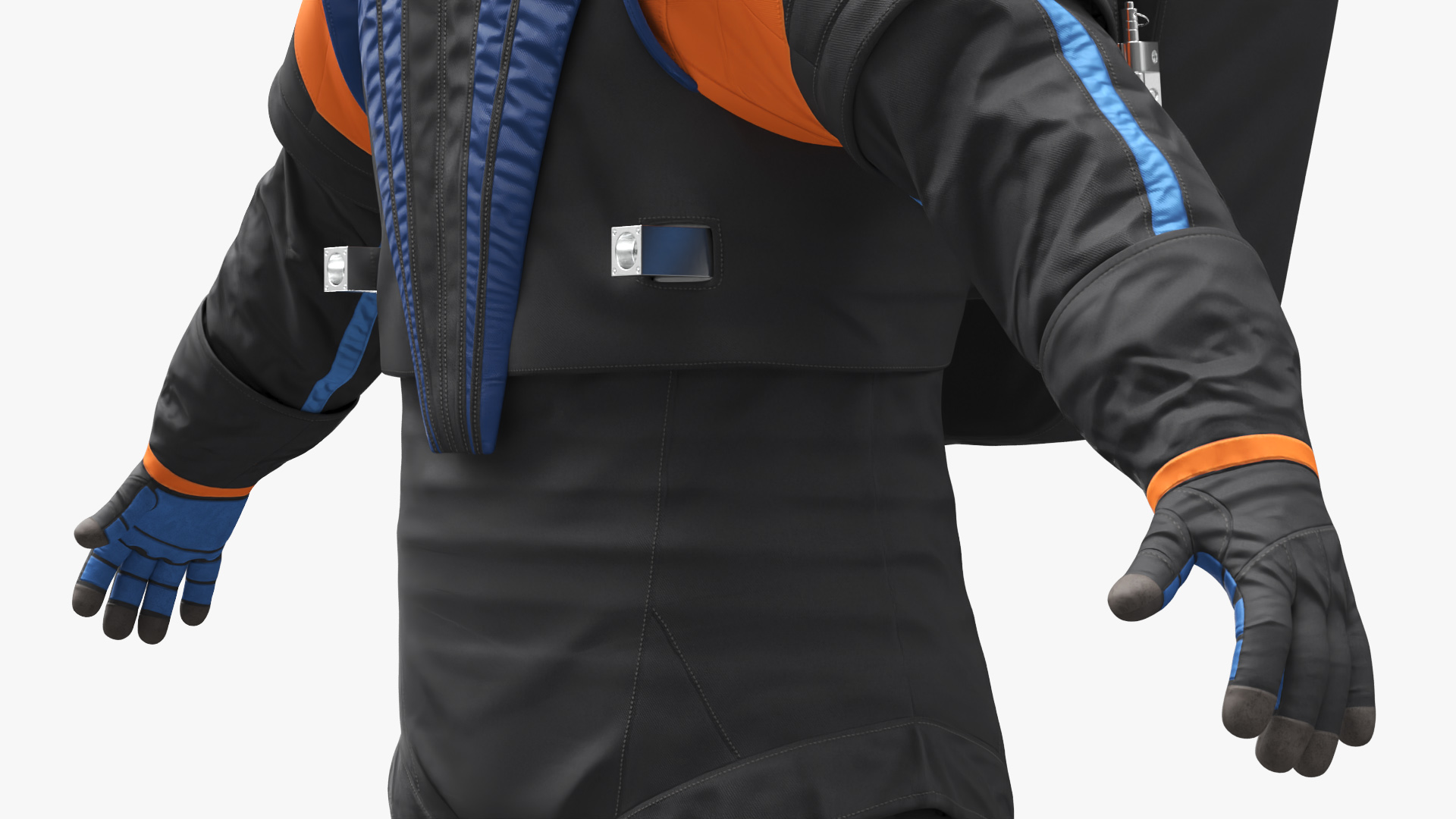 3D model Astronaut Spacesuit A pose Fur
