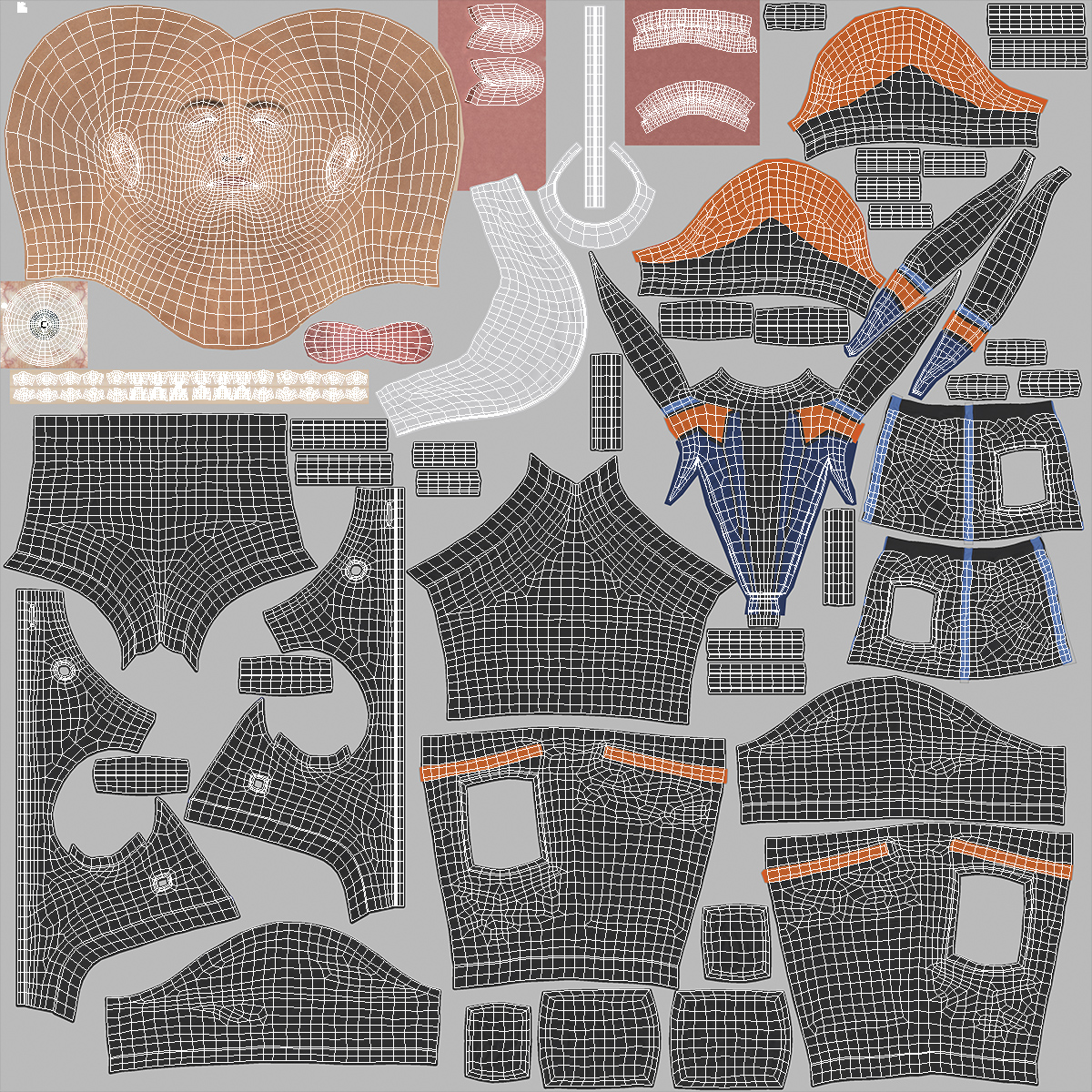 3D model Astronaut Spacesuit A pose Fur