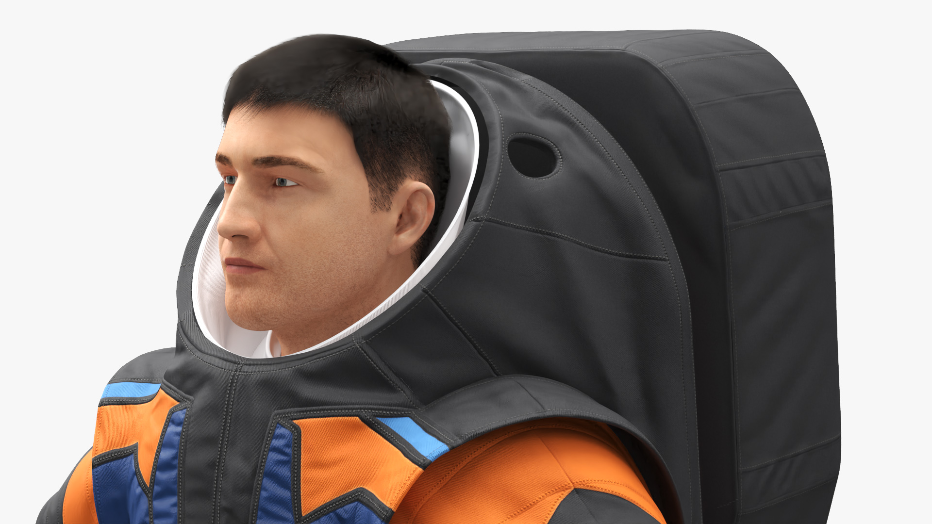 3D model Astronaut Spacesuit A pose Fur
