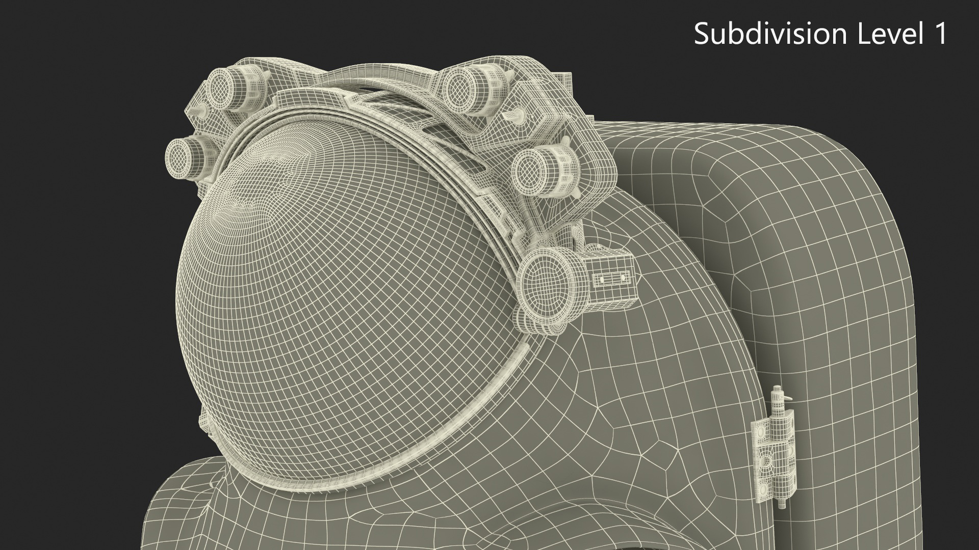 3D model Astronaut Spacesuit A pose Fur